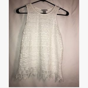 White lace tank top